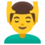 Man Getting Massage emoji, Google design