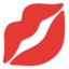 Kiss Mark emoji, Google design
