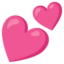 Two Hearts emoji, Google design