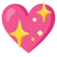 Sparkling Heart emoji, Google design