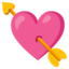 Download Heart with Arrow emoji, Google style