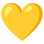 Yellow Heart emoji, Google design