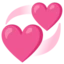 Revolving Hearts emoji, Google design