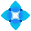 Diamond with a Dot emoji, Google design