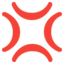 Anger Symbol emoji, Google design