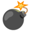 Bomb emoji, Google design