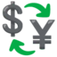 Currency Exchange emoji, Google design