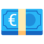 Euro Banknote emoji, Google design
