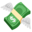 Money with Wings emoji, Google design