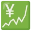 Chart Increasing with Yen emoji, Google design