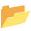 Open File Folder emoji, Google design