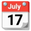 Tear-off Calendar emoji, Google design