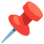 Download Pushpin emoji, Google style