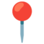 Round Pushpin emoji, Google design