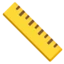 Straight Ruler emoji, Google design