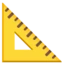 Triangular Ruler emoji, Google design