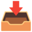 Inbox Tray emoji, Google design