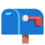 Closed Mailbox with Lowered Flag emoji, Google design
