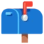 Closed Mailbox with Raised Flag emoji, Google design