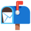 Download Open Mailbox with Raised Flag emoji, Google style