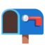 Open Mailbox with Lowered Flag emoji, Google design
