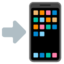 Mobile Phone with Arrow emoji, Google design
