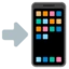 Mobile Phone with Arrow emoji on Android