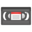 Download Videocassette emoji, Google style