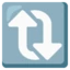 Clockwise Vertical Arrows emoji, Google design
