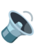 Speaker Medium Volume emoji, Google design