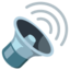 Speaker High Volume emoji, Google design