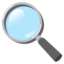 Download Magnifying Glass Tilted Left emoji, Google style
