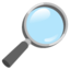 Download Magnifying Glass Tilted Right emoji, Google style
