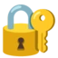 Locked with Key emoji, Google design