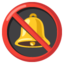 Bell With Slash emoji, Google design