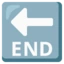 End Arrow emoji, Google design