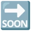 Soon Arrow emoji, Google design