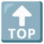 Top Arrow emoji, Google design