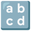 Input Latin Lowercase emoji, Google design