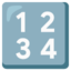 Input Numbers emoji, Google design