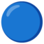 Blue Circle emoji, Google design