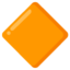 Large Orange Diamond emoji, Google design