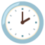 Two O’clock emoji, Google design