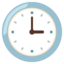 Three O’clock emoji, Google design