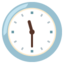 Download Eleven-thirty emoji, Google style