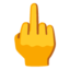 Middle Finger emoji, Google design