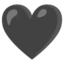 Black Heart emoji, Google design