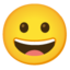 Grinning Face emoji, Google design