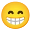 Beaming Face with Smiling Eyes emoji on Android