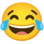 Face with Tears of Joy emoji, Google design